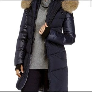 Atelier Noir by Rudsak navy blue/black puffer jacket size small